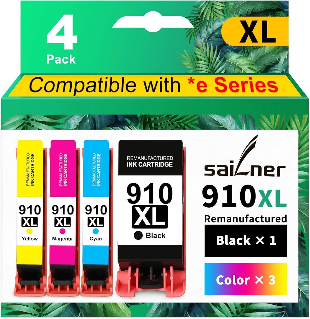 910XL Ink Cartridges Replacement for HP Ink 910 XL 910xl Compatible with HP Officejet Pro 8025e 8020 8015e 8022e 8035 8010e 8025 8028 Printer 910
