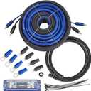 InstallGear 4 Gauge Amp Wiring Kit - 17ft Amplifier Subwoofer Wiring Kit with True Spec Cables - Power Soft Touch Wire Set for Car Audio Installation - Blue