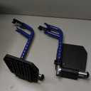 Wheelchair Footrest, Wheelchair Replacement Part with Heel Ring for Standard Wheelchairs(Blue)