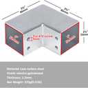 8 x 8 Pcs 2" Square Tube Connector, 2 Way L Square Tubing 90 Degree Corner Joint for Fence Rail