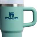 STANLEY Quencher H2.0 Tumbler with Handle and Straw 14 oz | Flowstate 3-Position Lid | Cup Holder Compatible for Travel | Insulated Stainless Steel Cup | BPA-Free | Spring Green