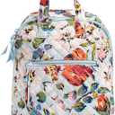 Vera Bradley Women's Cotton MiniTotepack Backpack, Sea Air Floral - Recycled Cotton, One Size