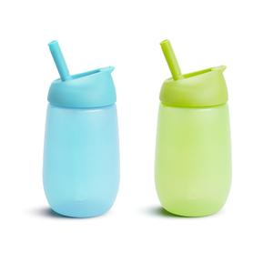 Munchkin Simple Clean Toddler Sippy Cup with Easy Clean Straw, 10 Ounce, 2 Pack, Blue/Green Munchkin Simple Clean Toddler Sippy Cup with Easy Clean Straw, 10 Ounce, 2 Pack, Blue/Green