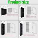 Wall Insert Niche Shelf, Recessed Vertical Shower NicheShower Niche No Tile Needed, Stainless Steel Wall Nichefor Bathroom, Kitchen(Black,70 * 28cm/27.5 * 11in)