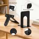 HappyHapi Book Ends, Bookends for Shelves, 24pcs Metal Bookends, Book Ends for Heavy Books Holders for Office Home Library Book Ends Supports, Book Ends to Hold Books Heavy Duty