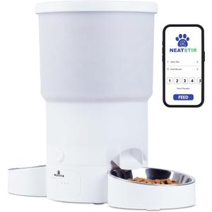 Automatic Cat Feeder for 2 Cats  Dual Food Dispenser with App Control, 5L Capacity (20 Cups), Smart Cat Food Dispenser for Multi Cats, Dual Pet Feeder with Stainless Steel Bowls and WiFi