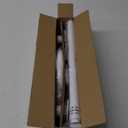 Corner Shower Curtain Rod, White [24"-53"] x [24"-53"] Adjustable L Shaped Shower Rod No-Sagging 90 Degree Curved Curtain Rod for Bathroom Bathtub with 12 Ring Hooks & Ceiling Support