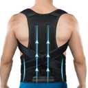 Posture Corrector for Women and Men, Back Brace Adjustable Back Straightener Support for Upper Back, Scoliosis and Hunchback Correction, Improves Posture and Pain Relief L(33"-37")