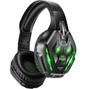 PHOINIKAS PS5 Gaming Headset for PS4, PC, Switch, Q10 Xbox One Headset with Stereo Sound, Detachable Mic, Wireless Bluetooth 5.3 Headphone only for Laptop/Phone/Tablet, 20H Battery (Green)