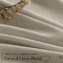 Neutral Pinch Pleated Linen Blackout Curtains 84 Inch Length 2 Panels Insulated Thermal Full Blackout Dual Layer Drapes for Bedroom Living Room Darkening Taupe Pinch Pleat Curtains with Hooks Rings