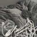 Bedsure Electric Blanket Queen Size - Dual Control Heated Blanket Queen, GentleSoft Fast Heating with 10 Time Settings & 10 Heat Settings, Warm Gift for Grandma (84x90 inches, Grey)