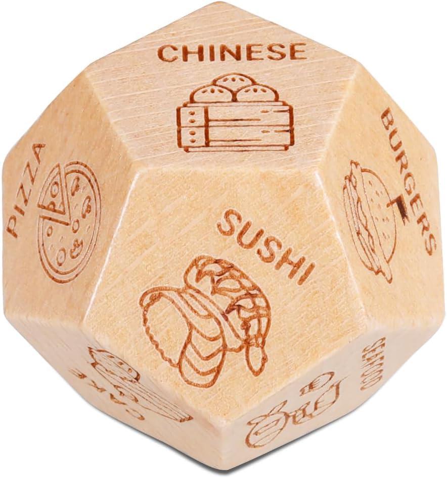 Food Dice - Anniversary Christmas Date Night Dice Gifts for Men Women Wedding Gifts for Couple Birthday Valentines Day Gifts for Him Her Boyfriend Girlfriend Wife Husband Stocking Stuffers