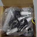 Vivaplex, 4, Large, 8 oz, Empty, Amber Glass Bottles with Black Lotion Pumps