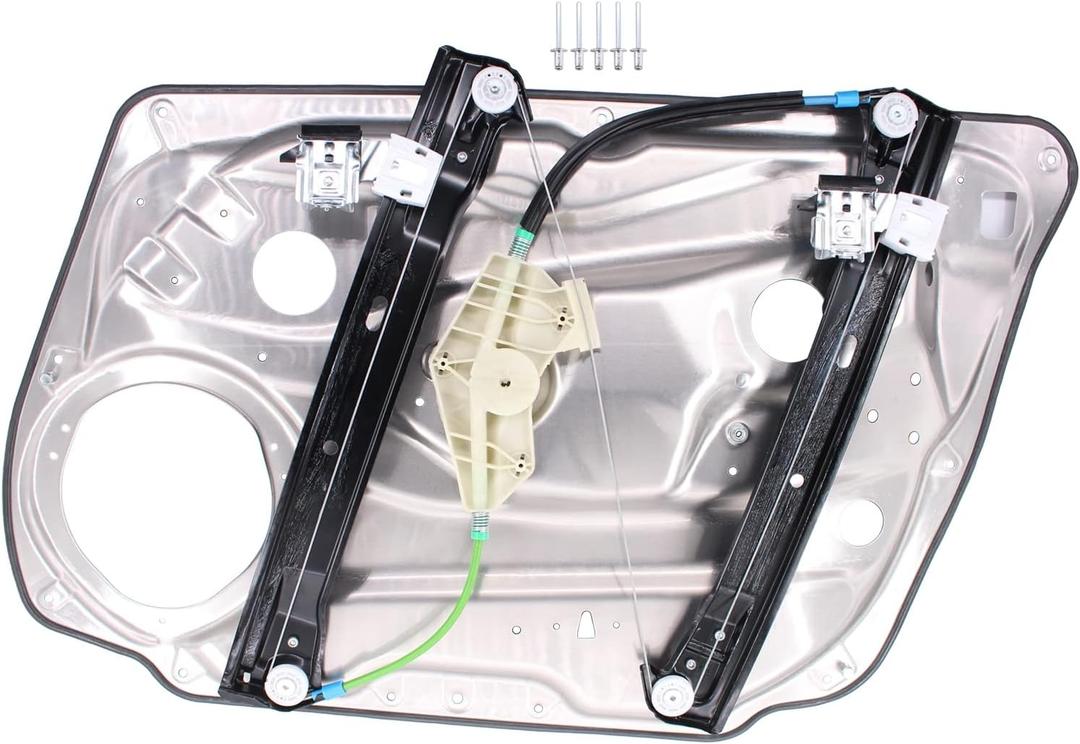 NewYall Front Left Window Glass Regulator with Panel for Mercedes C230 08-09, C250 10-14, C300/C350/C63 AMG 08-14, E250 14-16, E300 12-16, E350/E550/E63 AMG 10-16, E400 13-16