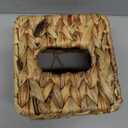 Sumnacon Tissue Box Cover Water Hyacinth Tissue Box Sqaure Tissue Holder Woven Tissue Cover Wicker Cube Tissue Box Holder for Bathroom Toilet Table Desk Home Office Car