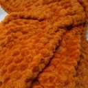 Exclusivo Mezcla Twin Size Fleece Blanket for Bed, 60x80 Inches Stylish Jacquard Velvet Soft Blanket, Fuzzy Cozy Lightweight for Winter, Burnt Orange