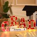 Demissle 4 Graduation Party Decorations 2026 Grad LED Marquee Letters Graduation Table Light Up Sign for Kindergarten Preschool High School College Class of 2026 Grad Party Supplies(Red)