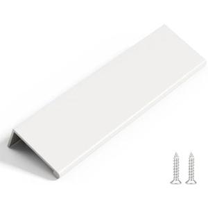 Rergy 10 Pack White Finger Pulls, White Edge Pulls - 5in Cabinet Pulls
