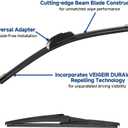 3 Pack Windshield Wiper Blades Compatible With Toyota RAV4 2019-2022, Mazda 5 2015 2014 2013 2012 2011 2010-2006 Front Rear Original Equipment Automotive Replacement Blades Set For My Car - 26"16"12"