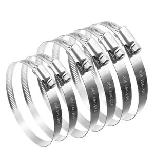 6PCS 304 Stainless Steel Hose Clamp,4PCS 10 Inch and 2PCS 8 Inch Duct Clamp,Adjustable 7.64"-8.5"/194-216mm and 9.5"-10.5"/251-273mm Heavy Duty Worm Gear Hose Clamps