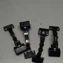 Pack of 4 Flexible Documents Holder Foldable Adjustable Copy Paper Holder Clip for Computer Monitor Handy Artist Supplies Rack Canvas Clamp Double Head Typing Painting Easel Accessory(Black)