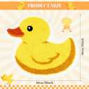 Duraaamo Cute Duck Bath Mat Ducky Bathroom Rugs Non Slip Washable Floor Rugs Soft Tufted Yellow Plush Doormat for Bathroom Bedroom Room Indoor Gift 25" x 22"