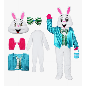 Easter Bunny Costume Adult Rabbit Mascot Costume Adult One Size Fancy Dress Bunny Suit Cosplay Party