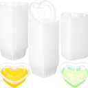 72 Pcs Heart Shaped Storage Containers 4 oz Heart Plastic Containers with Lids Transparent Small Clear Box Portion Cups for DIY Craft Making Liquid Foam Ball Soft Clay