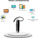 [2 Pack] Bluetooth Earpiece Wireless Handsfree Headset V5.0 24 Hrs Driving with Mic 60 Days Standby Bluetooth Headset for iPhone Android Samsung Driver