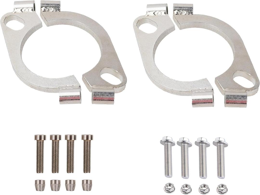 Split Flange,2 inch Split Flange Oval Split Exhaust Flange Universal Carbon Steel Exhaust Flange Repair Flange, ALEF002