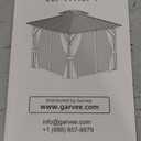 GarveeLife Hardtop Gazebo 12 ft x16 ft for All Weather, with Double Metal Roof, Net, and Curtain, Permanent Building for Patio, Deck, Backyard, Lawn, and Garden (Gray)