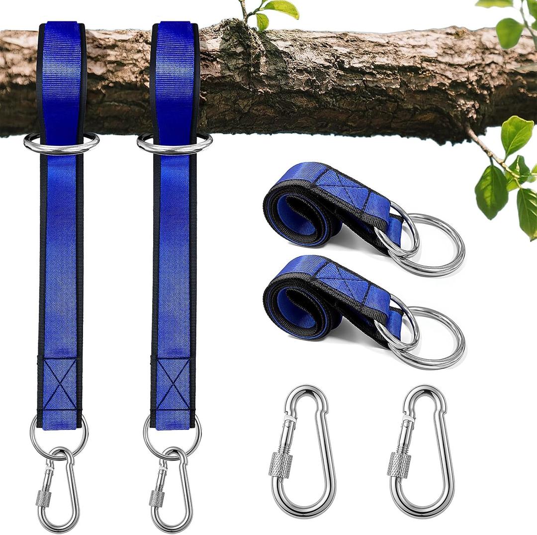 Dual Protection Tree Swing Straps with Backup Lifeline, 2500LB Capacity, Metal Frame Compatible, Suitable for Sensory, Saucer, Disc Swing & Hammock, Kids Indoor and Outdoor Fun