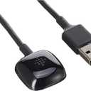 Fitbit Smartwatch Charging Cable for Sense 2, Sense, Versa 4 and Versa 3, Official Product, Black