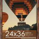 24x36 Poster Frame Brown, Poster Frames 24 x 36 inches or 24x36 Picture Frames with HD Plexiglass Durable and Scratch-proof for Horizontal or Vertical Wall Mounting, 1 Pack