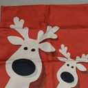 Christmas Pillow Covers 18x18 Set of 2 Christmas Decorations Linen Red Pillowcase Winter Elk Deer Christmas Throw Pillows Christmas Holiday Decor Outdoor Cushion Covers for Couch Home Decor