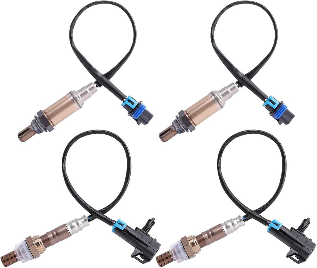 4Pcs Upstream and Downstream Oxygen O2 Sensor for 2007 Avalanche,Silverado 1500,Suburban 1500/2500,Tahoe,Sierra 1500,Yukon,Yukon XL 1500/2500,Escalade ESV/EXT OE#234-4018 234-4337
