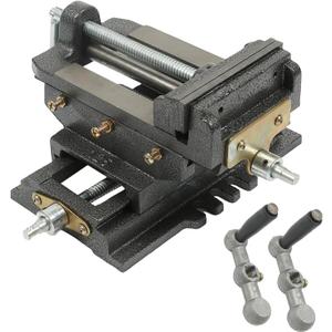 5in Drill Press X-Y Compound Heavy Duty Vise Double Way Cross Slide Vise Clamp Machine