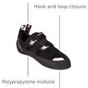 CLIMBX Rave Strap Climbing Shoe, Us 5