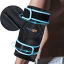 SuzziPad Elbow Ice Pack Wrap  Wearable Cold Compression Sleeve for Elbow & Forearm, Reusable Ice Pack for Tennis & Golf Recovery, Black