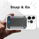 Miroddi for MagSafe Wallet, Works with Apple Find My, Stronger Magnetic Phone Wallet Tracker for iPhone 16/15/14/13/12 Series, Magnetic Card Holder with Privacy Flap, RFID Blocking, Fit 7 Cards, Gray