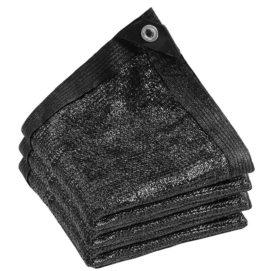 JXXXN 50% Black Shade Cloth, 10 x 10 FT Sun Shade Net with Grommets, Garden Sunblock Shade Cloth Shading for Greenhouse, Plant, Pergola, and Backyard Patio, Black 