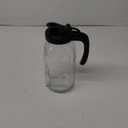 Glass Mason Jars Pitcher With Spout Lids 2 Quart Airtight Breastmilk Pitcher For Fridge Half Gallon Wide Mouth Water Jugs 64 Oz With Top Flip Cap for Cold Coffee, Ice Sun Tea,Lemonade Leakproof (Black)