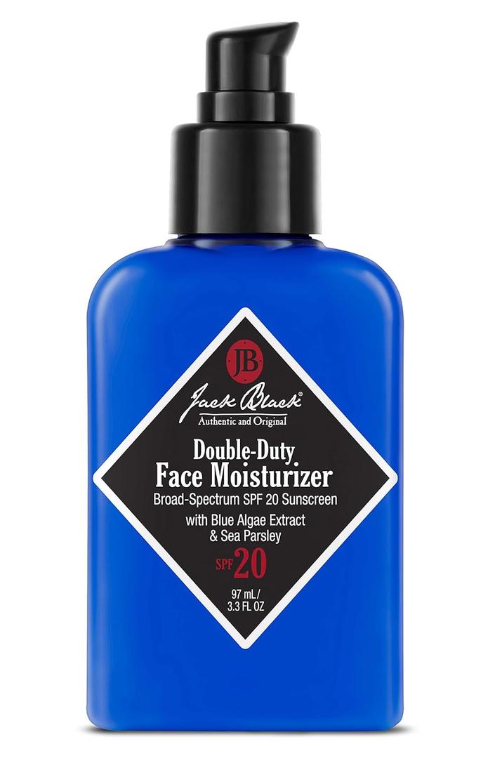 Jack Black DoubleDuty Face Moisturizer, 3.3 Fl. Oz – SPF 20 Sun Protection, Long Lasting Hydrating Skincare, Lightweight Moisturizer, Men’s Facial Moisturizer