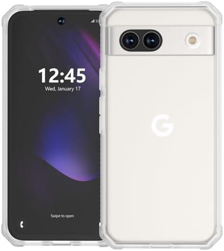 ANNSD for Google Pixel 8A Case,Magnetic Shockproof with Translucent Protective Cover,Slim full body Drop Protection for Wireless Charging(Matte Clear)