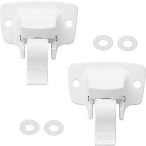 3314067.004B Trailer Mounting Bracket Compatible with Dometic/Sunchaser Awning Parts with 4 Sealing Gasket White (2 Pack)