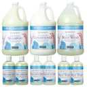 Ginger Lily Farms Botanicals Hospitality Kit, Island Tranquility, 9-Pc Set Includes Shampoo, Conditioner & Body Wash, 100% Vegan & Cruelty-Free, Green Tea Lemongrass Scent