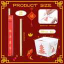 Sabary 50 Sets 8 oz Chinese Take out Boxes with Chopsticks, Pagoda Paper Food Containers with Sleeved and Separated Disposable Chopsticks for Asian Party Decorations Favor Birthday Wedding Restaurant