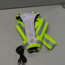 Zacro LED Reflective Vest Running Gear, 5 Lights Colors High Visibility Reflective Running Gear Rechargeable Light Up Running Vest for Walking Running Cycling, Adjustable for Men Women Kids (Bright Green)