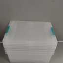 IRIS USA 12 Qt. Plastic Storage Bins Containers with Lids, 4 Pack, Small Sensory Bin, Craft Storage, Craft Organizers & Storage, Organizing Container for Home, Office & Art Supplies, Stackable, Clear