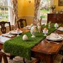 GLOBREEN Artificial Grass Table Runner 36 Inches for Golf Sport Themed Party Table Centerpiece Birthday Baby Shower